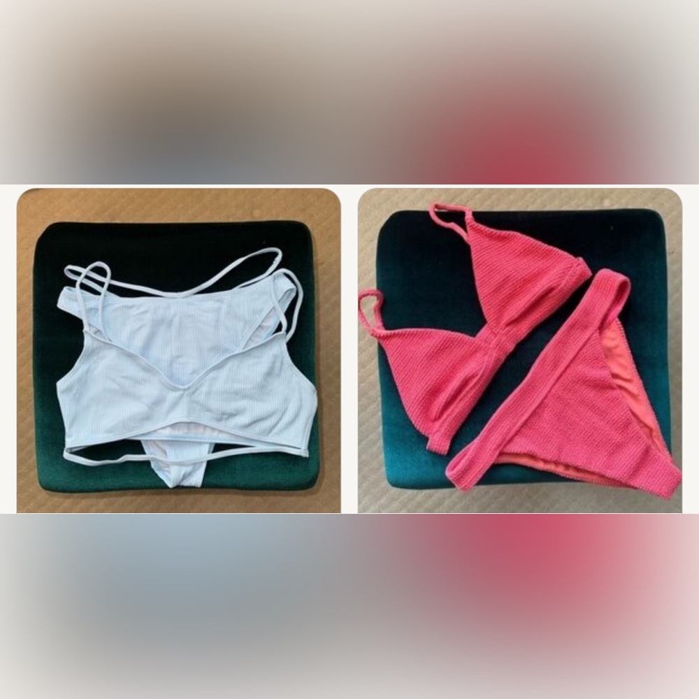 SALE Lot Pacsun Swim Bikinis Small Pink Blue Medium